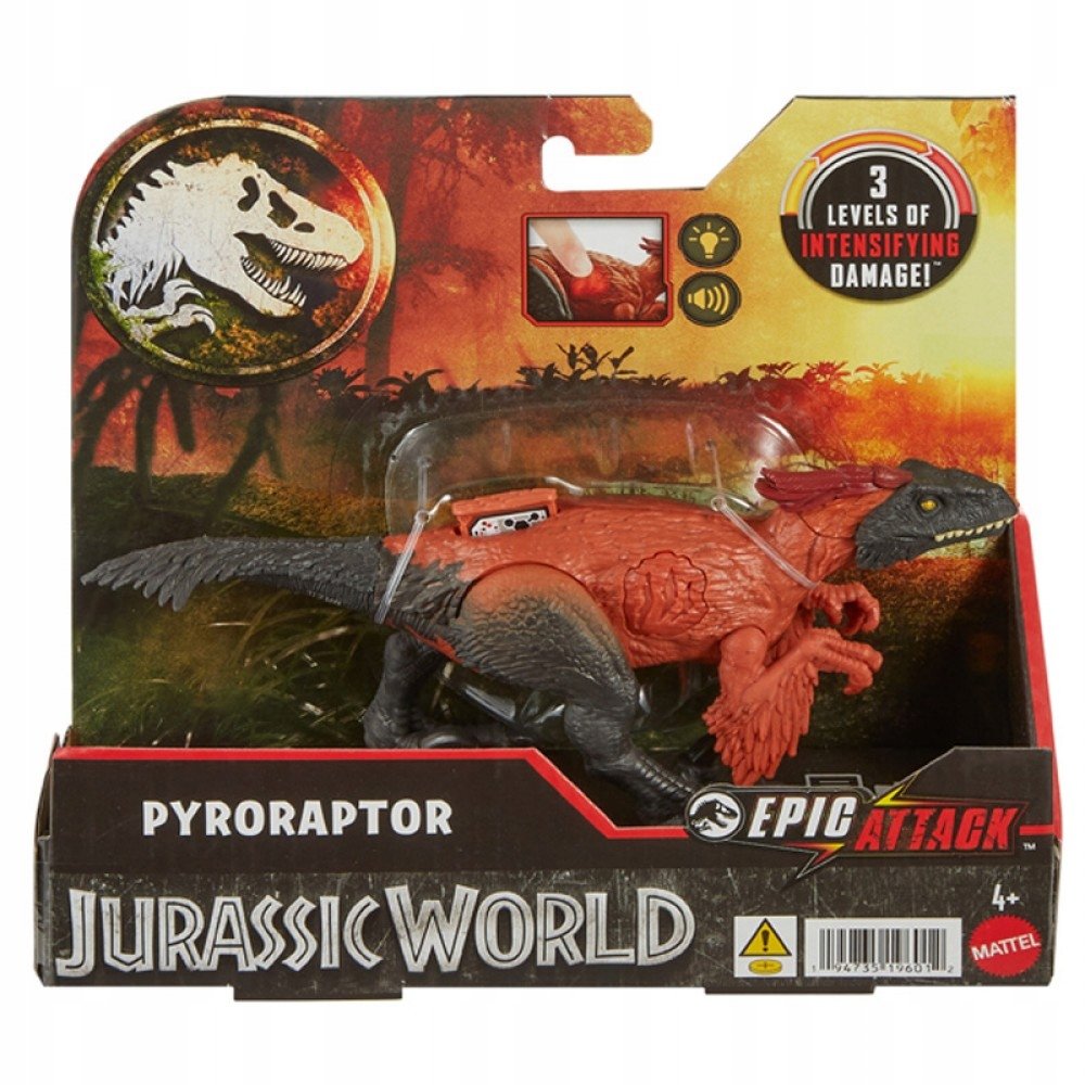 Jurassic World Epic Attack Pyroraptor Figurka Ruchoma Światło Dźwięk