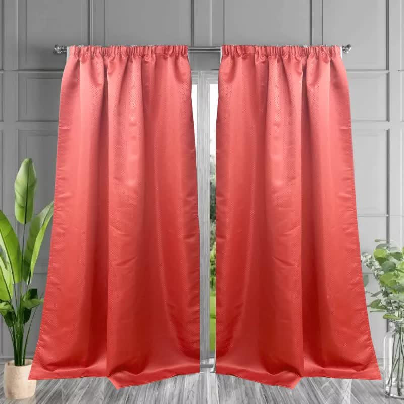 Zasłona gotowa uszyta na taśmie Leyla czerwona 170x250cm 170 x 250 [cm]