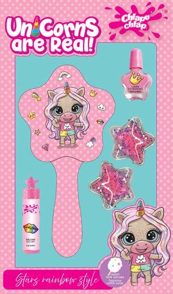 ESTETICA Chlapu Chlap Unicorns Are Real zestaw dziecięcy ze szczotką do włosów