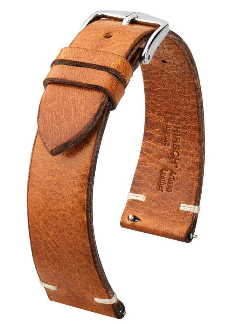 Skórzany wodoodporny pasek do zegarka 19 mm HIRSCH Bagnore L 05502070-2-19