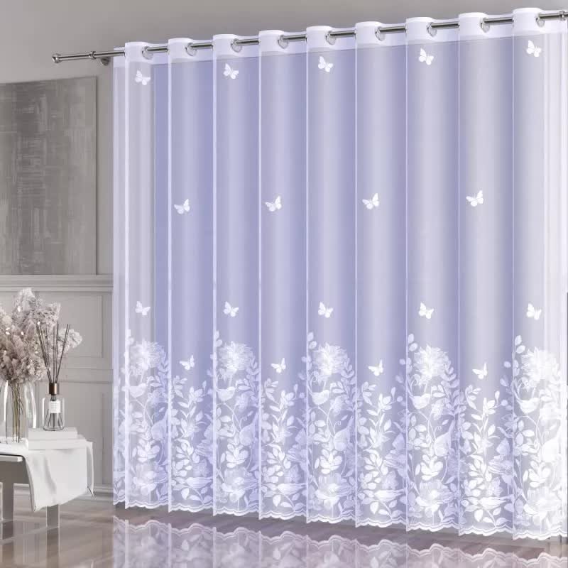 Firanka żakardowa gotowa martina na przelotkach 500x250 cm biała - 250 cm 500 cm