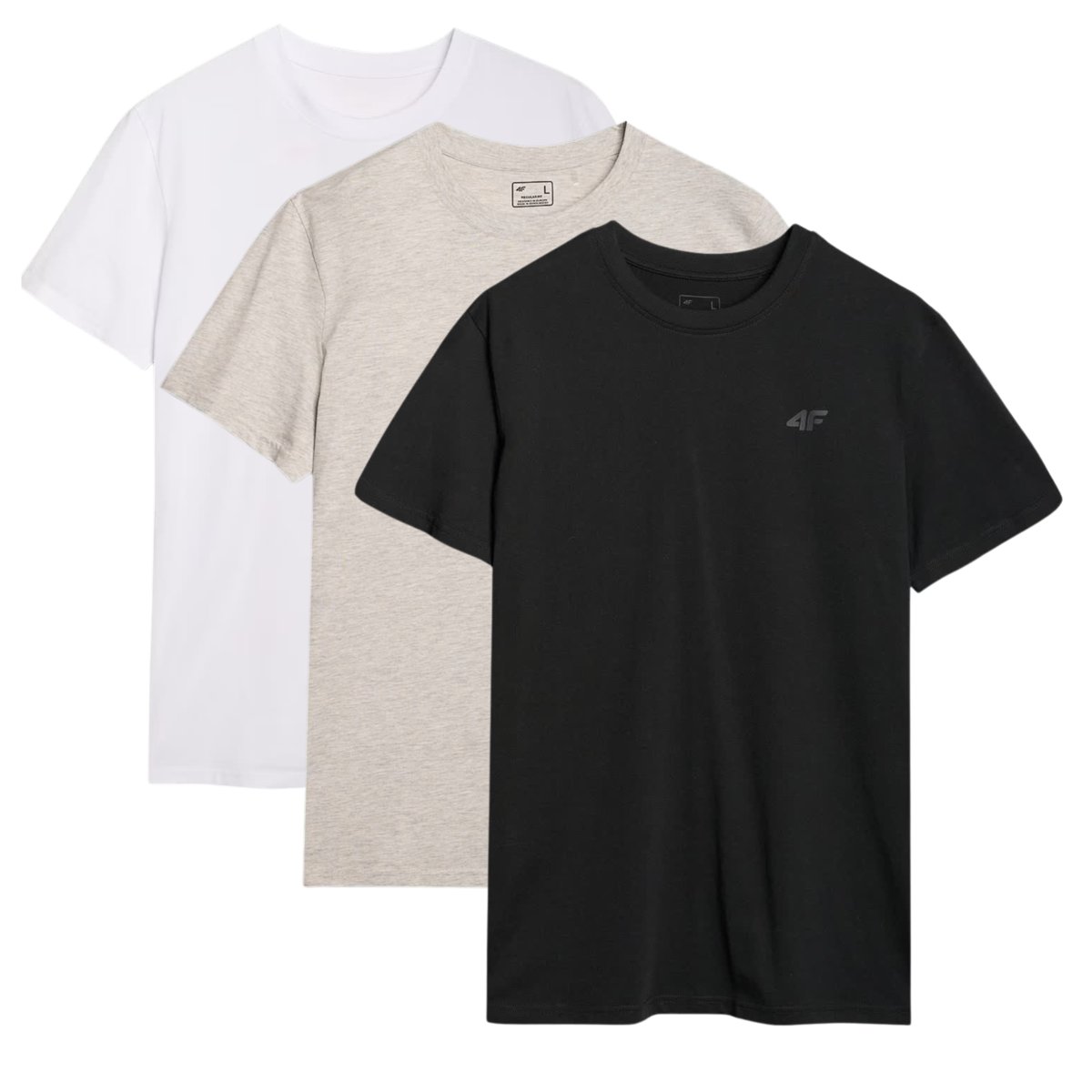T-shirt męski (ZESTAW KOSZULEK 3 SZT.) 3P-SS-4FWMM00TTSHM2256-91S MULTICOLOR Roz. XL