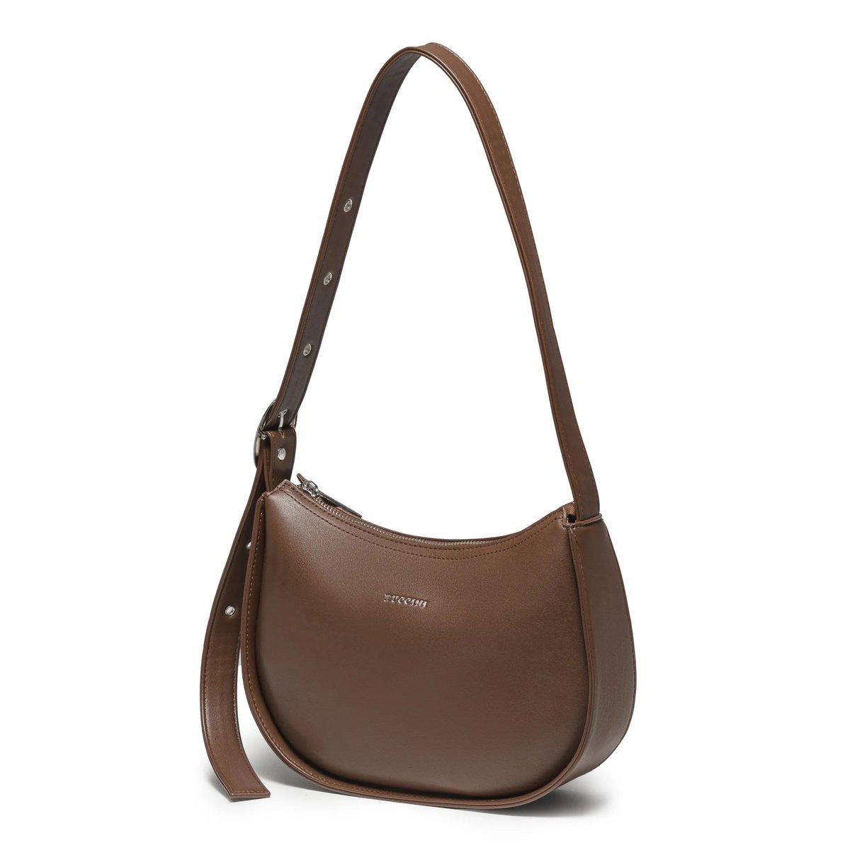 Torebka Damska Elegancka Skóra Ekologiczna PUCCINI Brązowa BK1251003M-2D