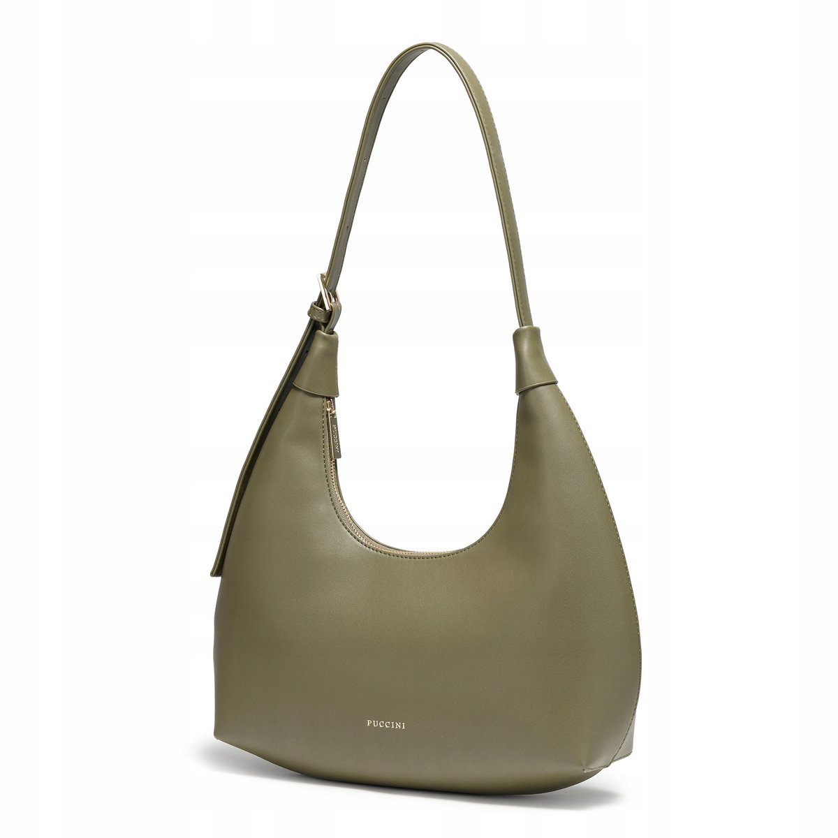 Torebka Damska Miejska Elegancka Na Ramię PUCCINI Oliwkowa BK1251005D-5