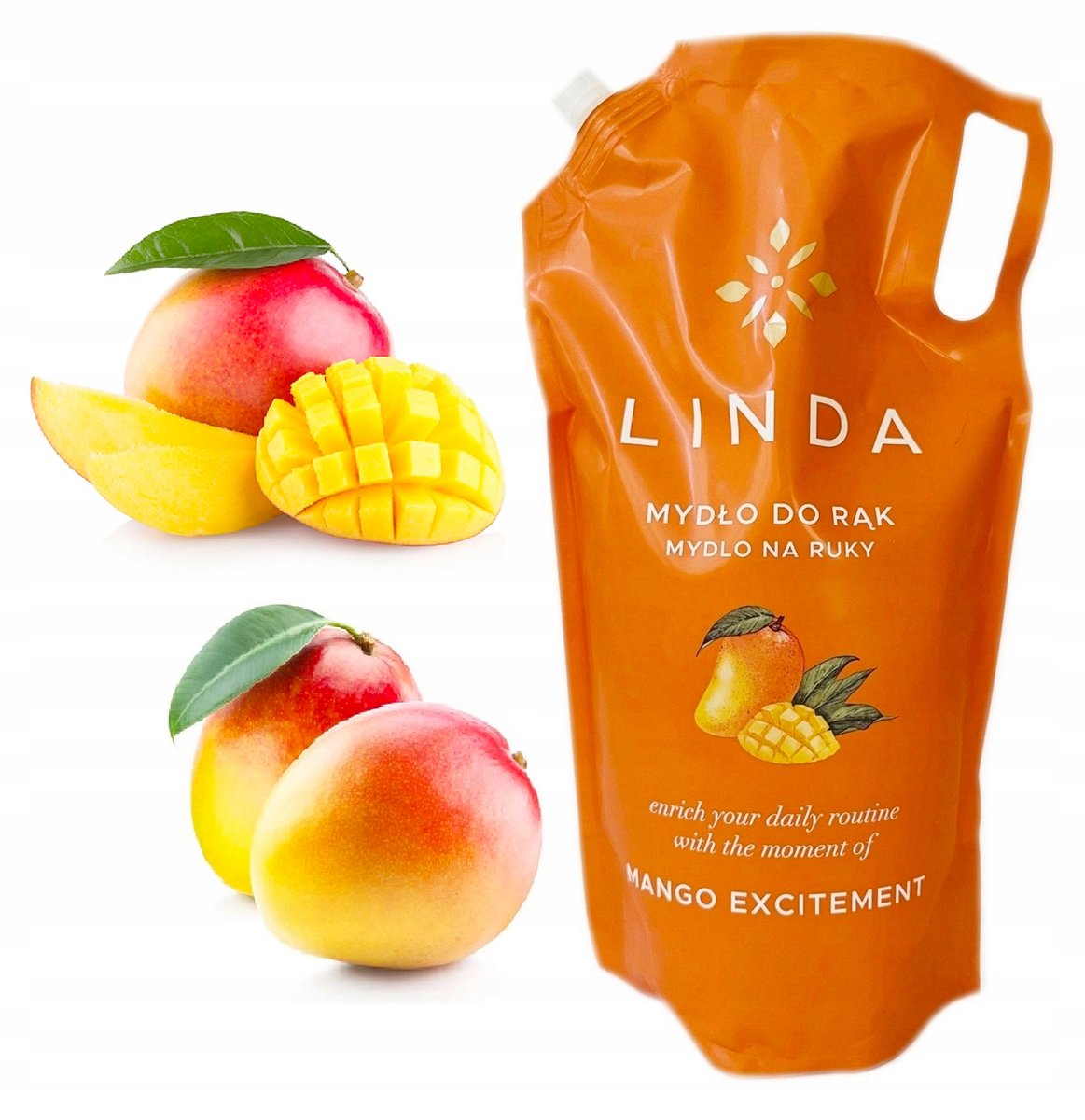 Mydło W Płynie Linda Kremowe Do Rąk Zapas 1l Mango Cudny Zapach Lux
