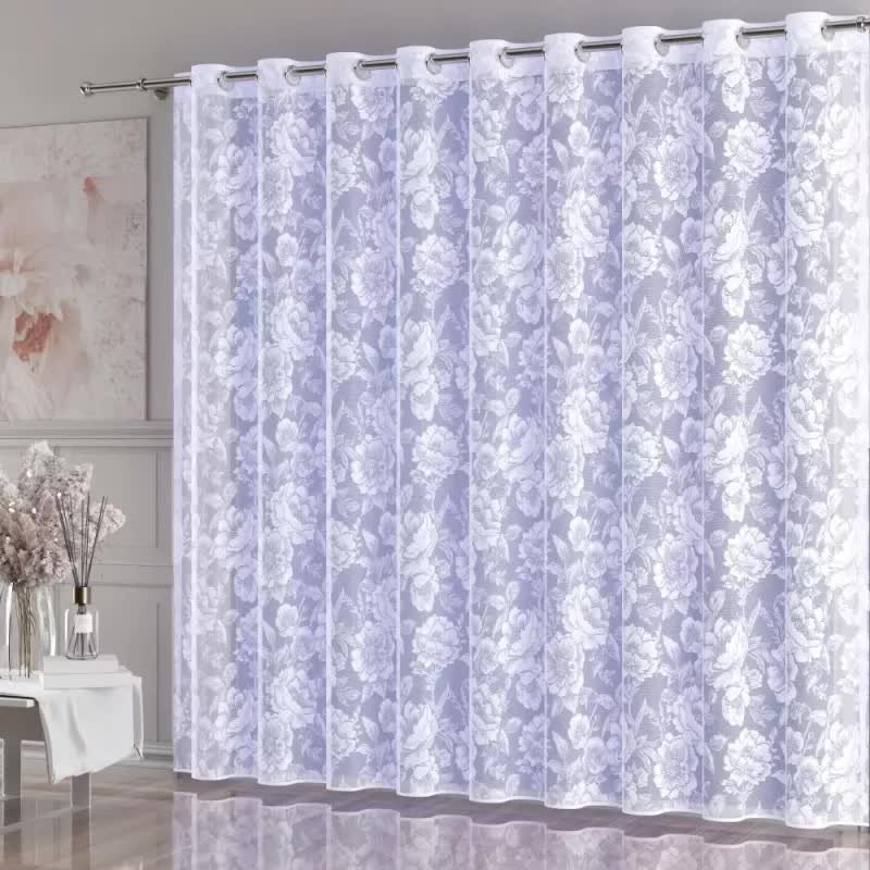 Firanka żakardowa gotowa Oscara na przelotkach 500x250 cm biała