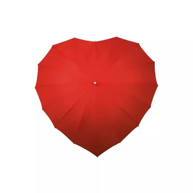 Manualny parasol damski serce czerwień