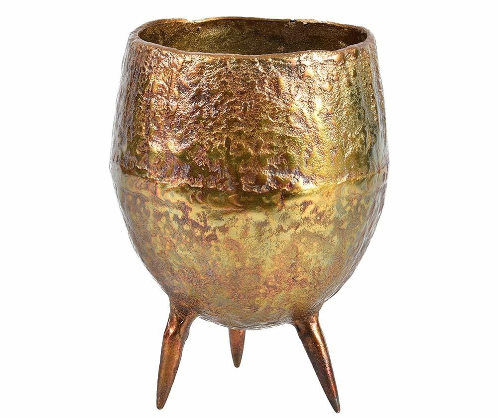 Barok old Osłonka na nóżkach, złoto miedziana, aluminiowa, wysoka a