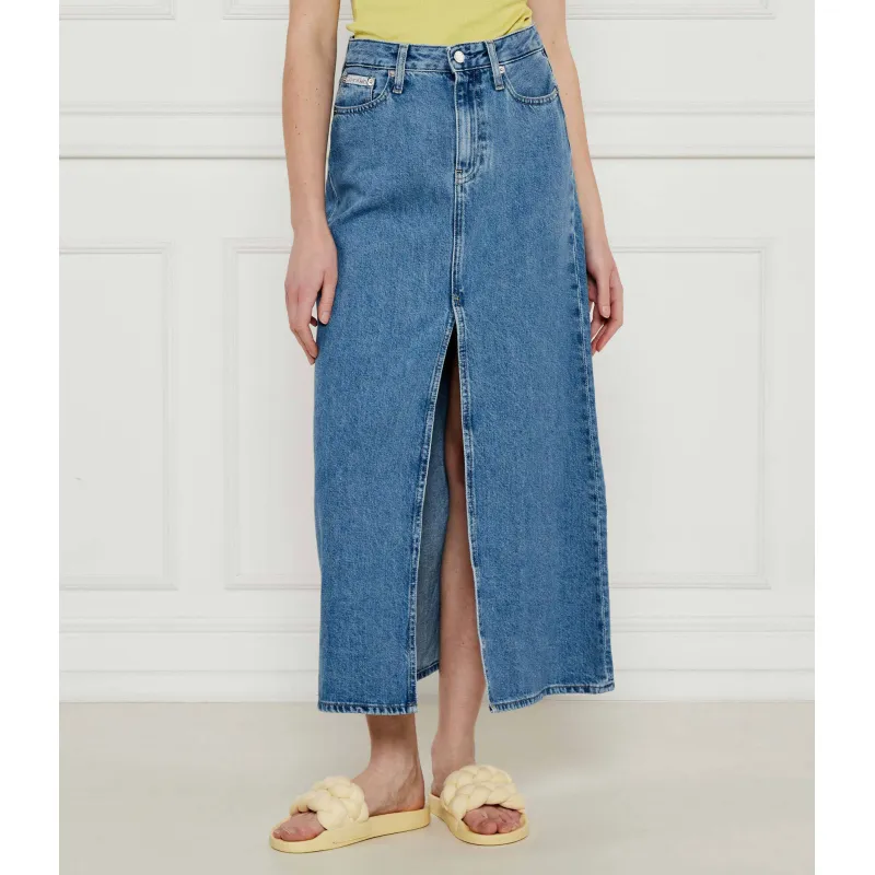 Calvin Klein Jeans Jeansowa spódnica A-LINE
