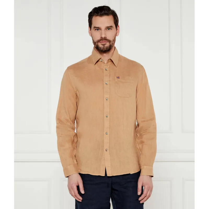 Napapijri Lniana koszula Regular Fit