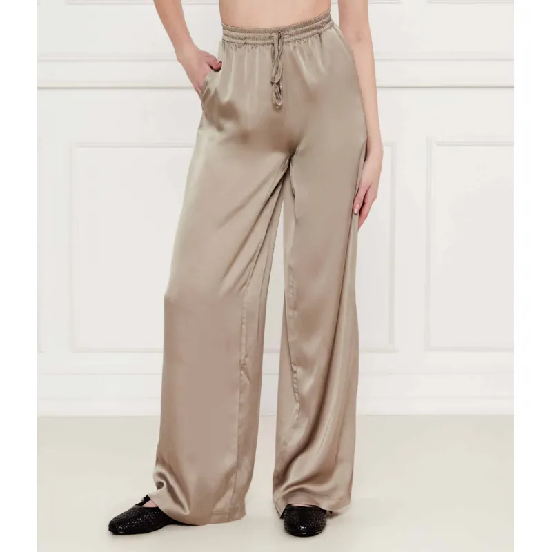 GUESS Satynowe spodnie INES | flare fit