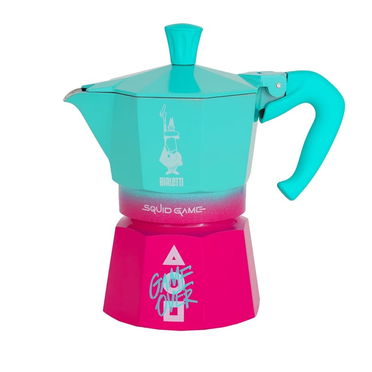 Bialetti Squid Game Kawiarka moka Zielony, Różowy, Biały
