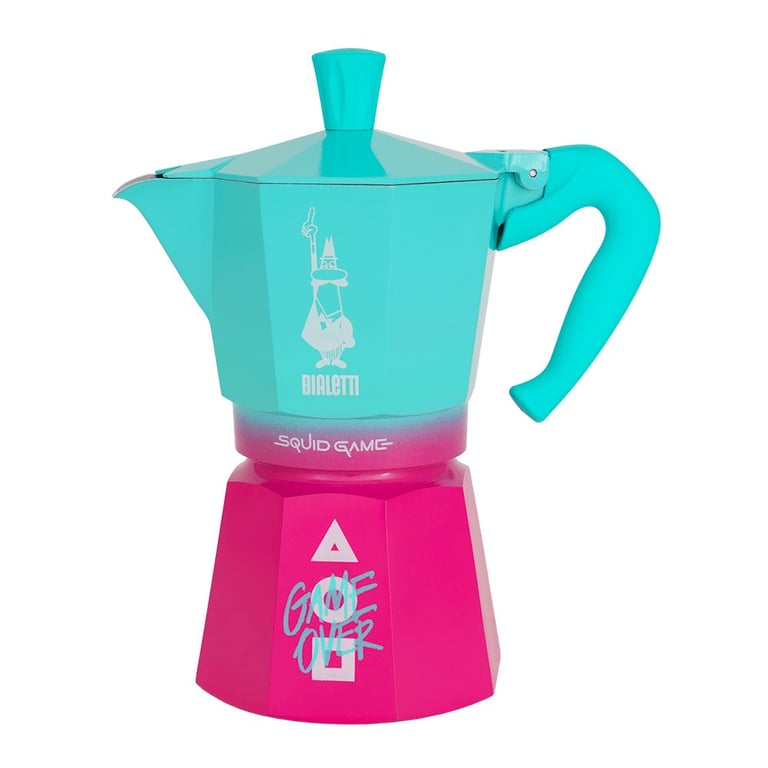Bialetti 0005393 ręczny ekspres do kawy Kawiarka moka Zielony, Różowy, Biały