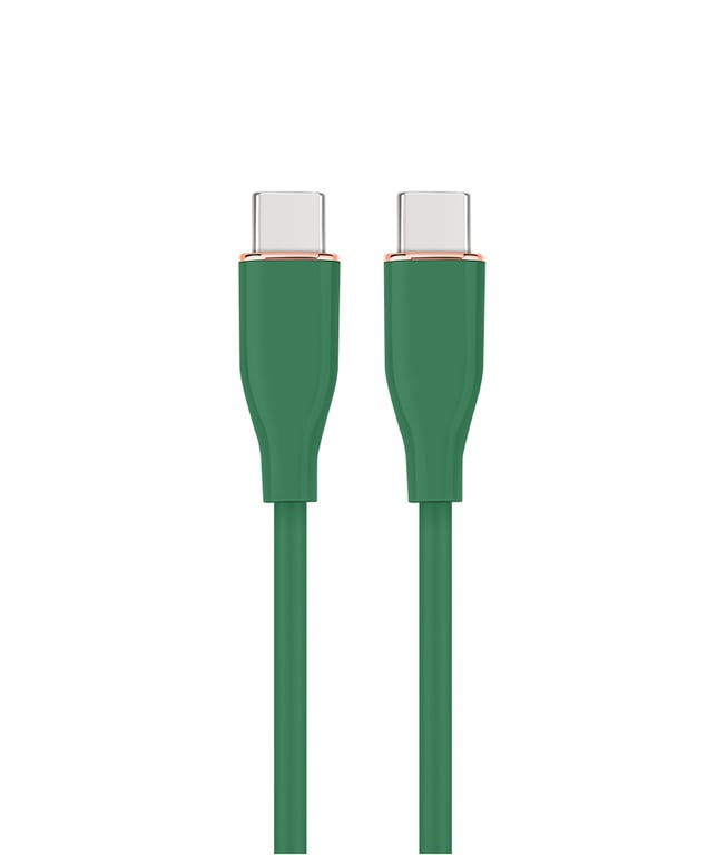 GEMBIRD Kabel USB Typ-C Power Delivery PD ładowanie i transmisja danych 60W oplot silikonowy 1.5m kolor zielony