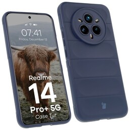 Bizon Pancerne etui Case Tur do Realme 14 Pro Plus 5G, granatowe