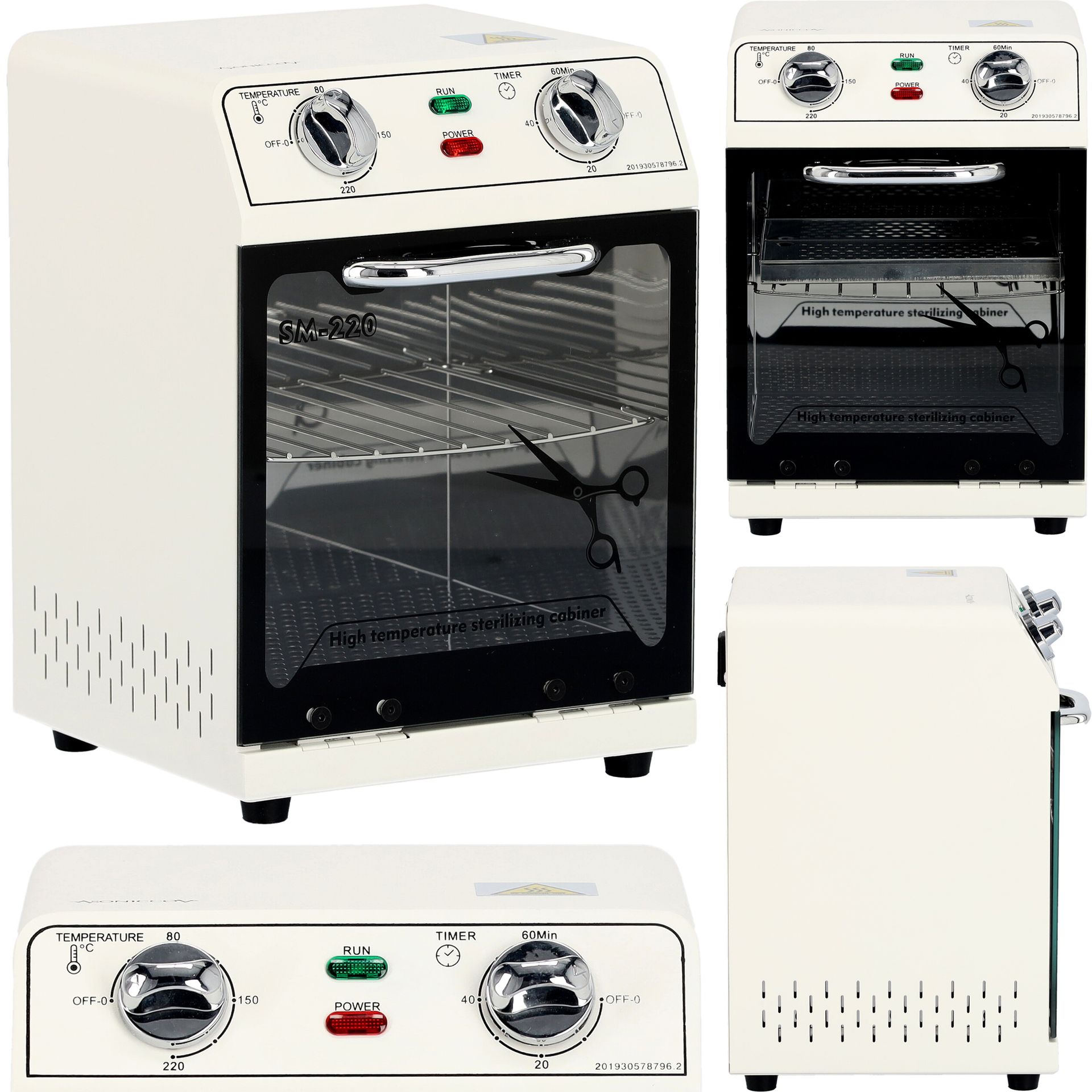 Sterylizator gorącym powietrzem 600W dezynfekcja narzędzi 220°C z timerem
