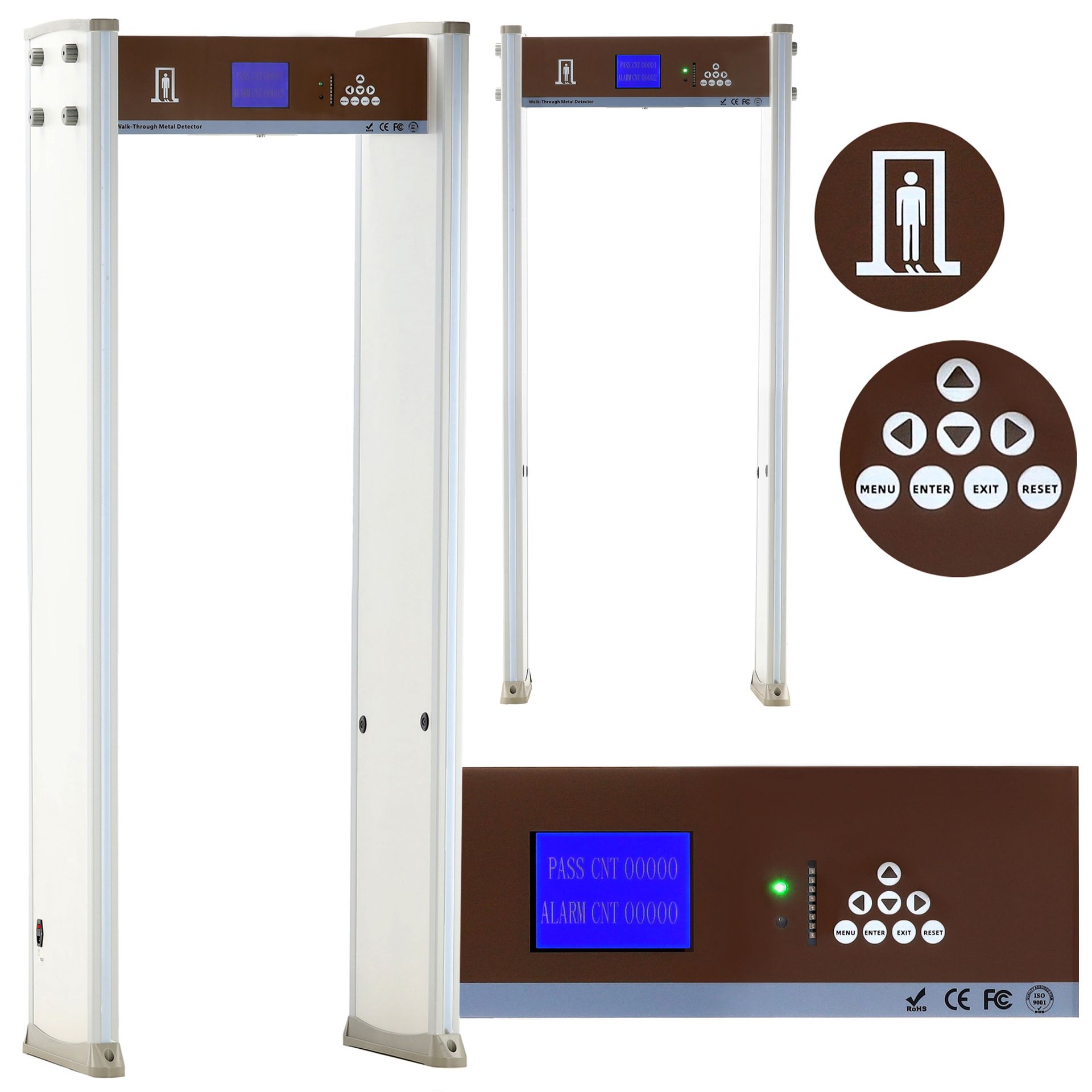 Bramka do wykrywania metalu z cyfrowym wyświetlaczem i regulowaną czułością Z-557M