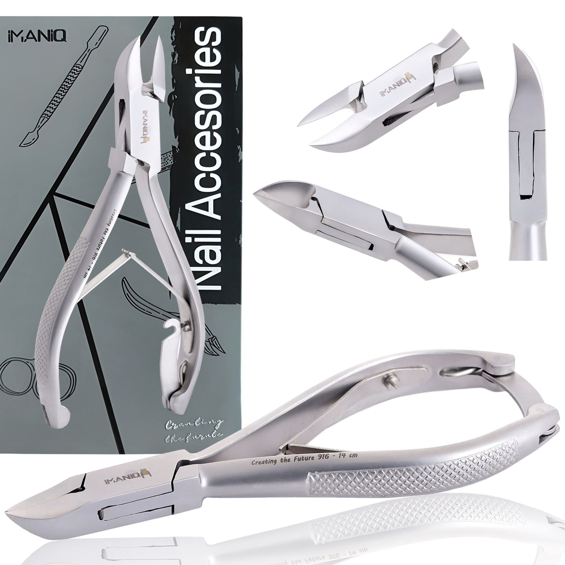 Cążki cęgi do grubych wrastających paznokci skórek obcinaczki nożyczki manicure gabinet SPA srebrne