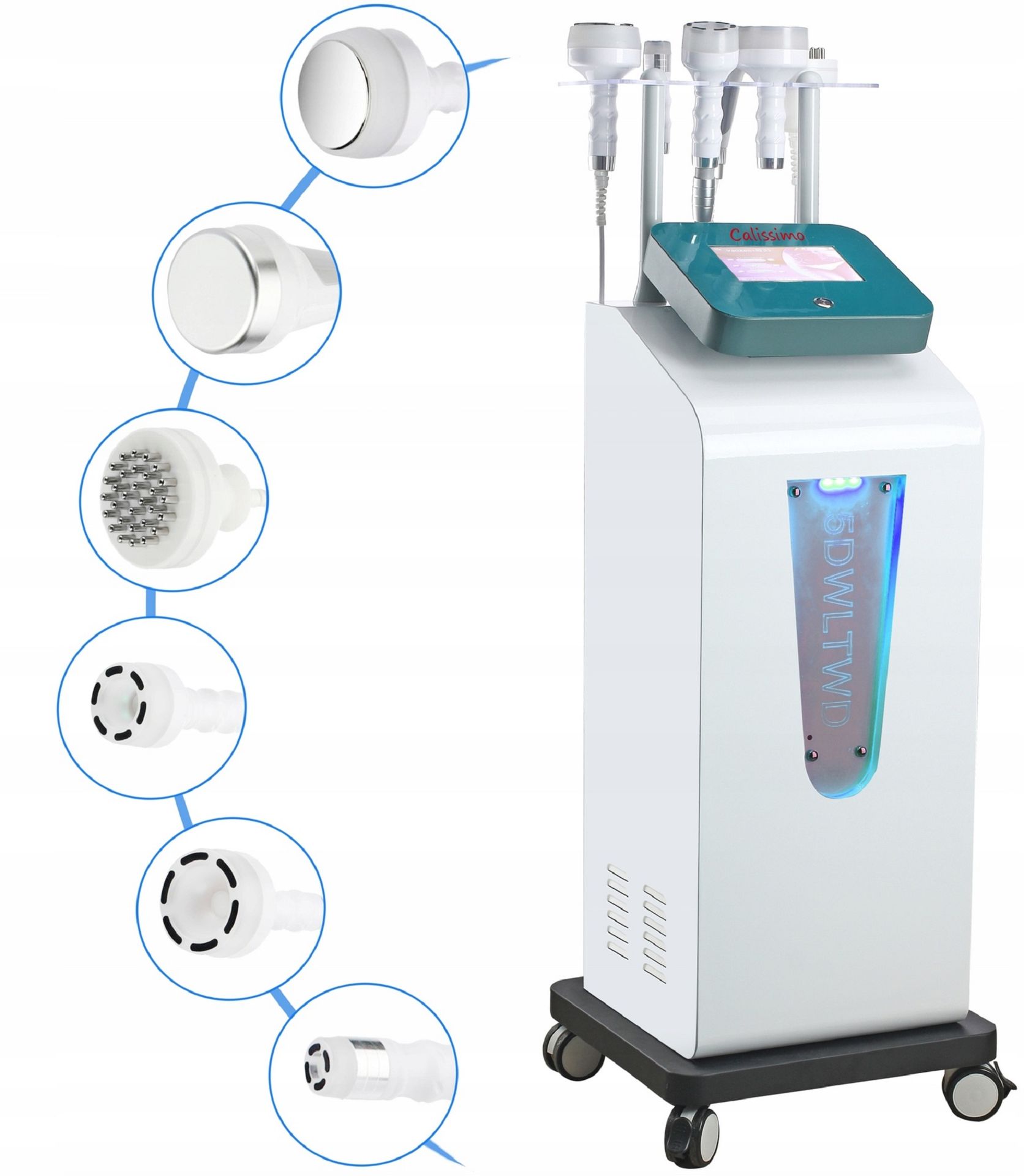 Urządzenie profesjonalny kombajn do wyszczuplania odchudzania modelowania sylwetki liposukcja drenaż fale radiowe kawitacja RF LED 6w1 Ultra
