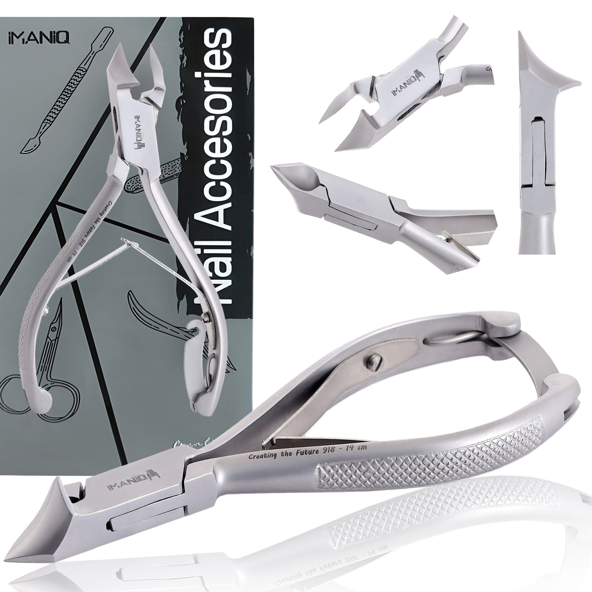 Cążki cęgi do grubych wrastających paznokci skórek obcinaczki nożyczki manicure gabinet SPA srebrne