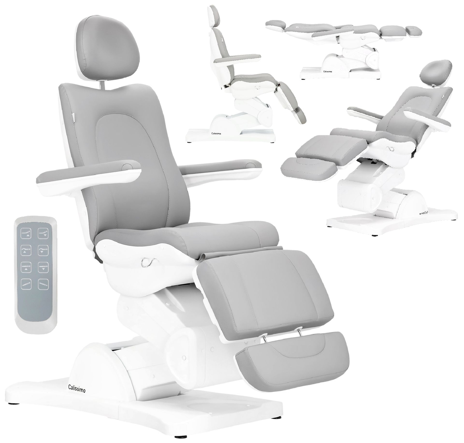 Fotel kosmetyczny elektryczny do salonu kosmetycznego pedicure regulacja 5 siłowników Caleb