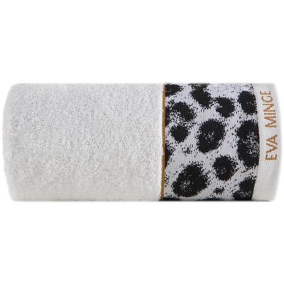 Ręcznik Eva (22) 70 x 140 cm Kremowo-czarny