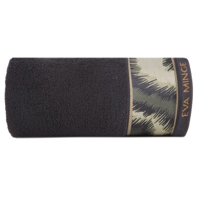Ręcznik Eva (24) 30 x 50 cm Czarno-beżowy