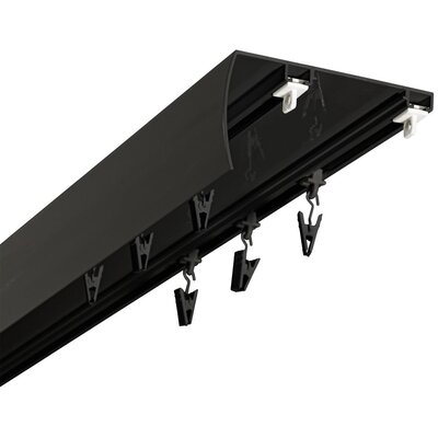 Szyna DECASTYL Sufitowa podwójna z żabkami 150 cm Czarny