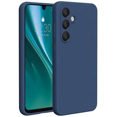 Etui ETTERI Silicone Case do Samsung Galaxy S24 FE Ciemno-niebieski