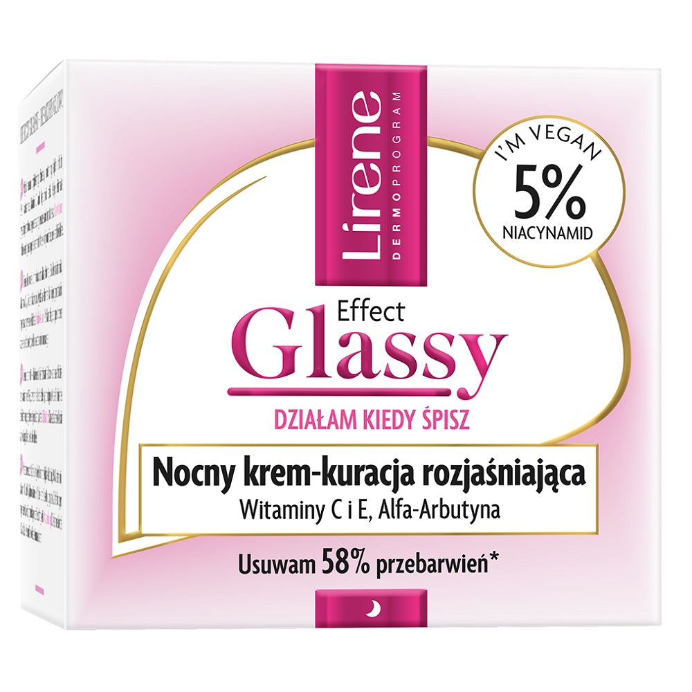 Lirene Effect Glassy nocny krem-kuracja rozjaśniająca 50ml