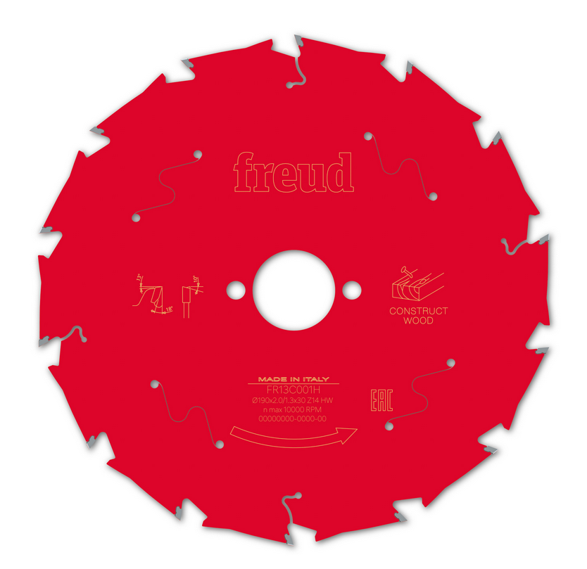 Tarcza do cięcia drewna z gwoździami 190x2,0/1,3x30mm Z14 Freud FR13C001H