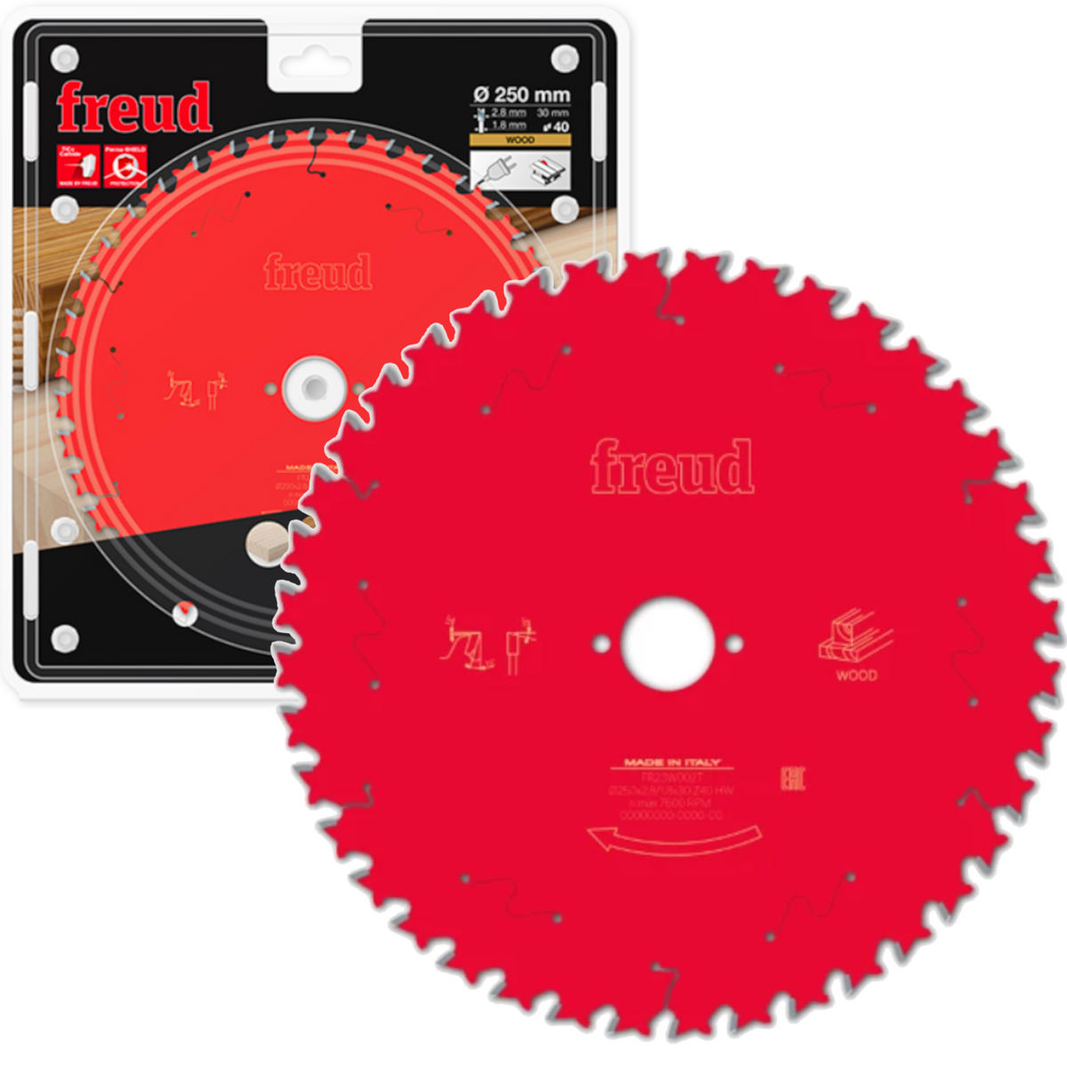 Tarcza do cięcia drewna uniwersalna 250x2,8/1,8x30 mm Z40 Freud FR23W002T