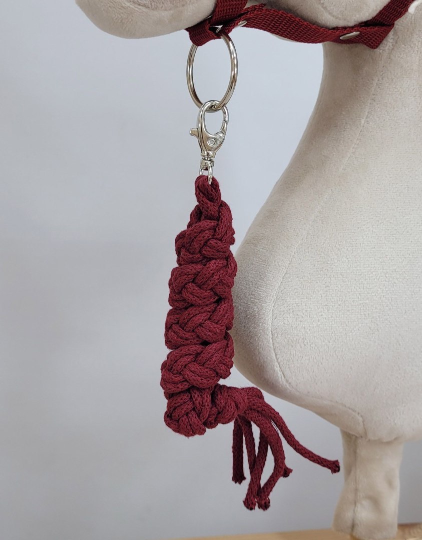 Uwiąz dla Hobby Horse ze sznurka - bordowy