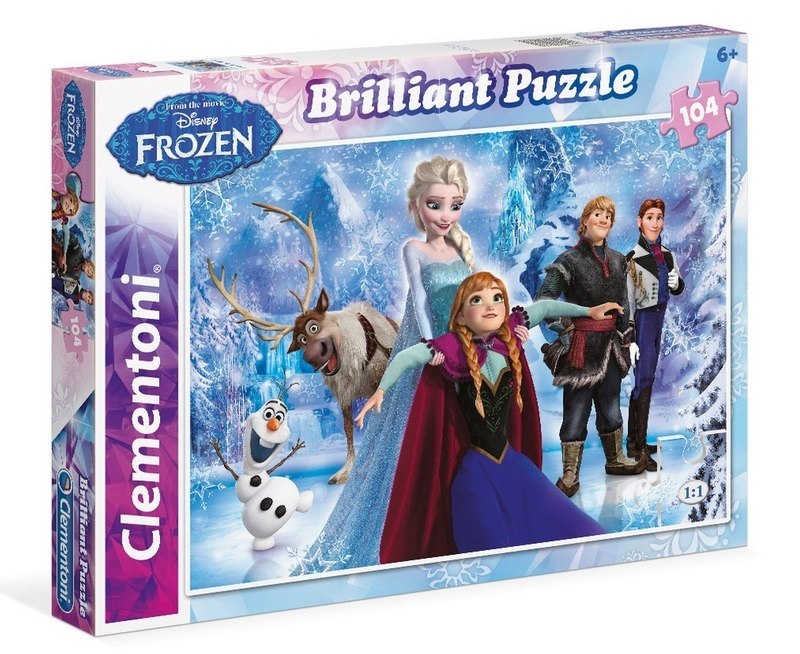CLEMENTONI 20127 Puzzle 104el. Kraina Lodu BRYLANTOWE