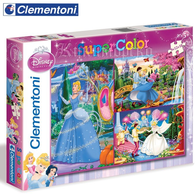 CLEMENTONI 22518 PUZZLE 9+12+18 KOPCIUSZ