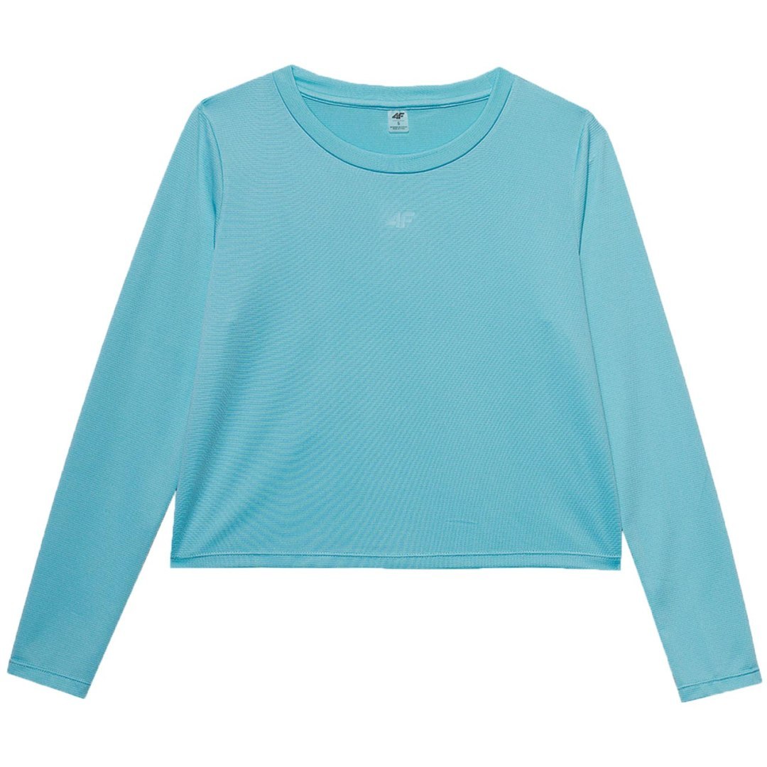 ND05_K15524-L 4FWSS24TFL0F218 33S Koszulka damska longsleeve 4F F218 niebieska 4FWSS24TFLOF218 33S r.L