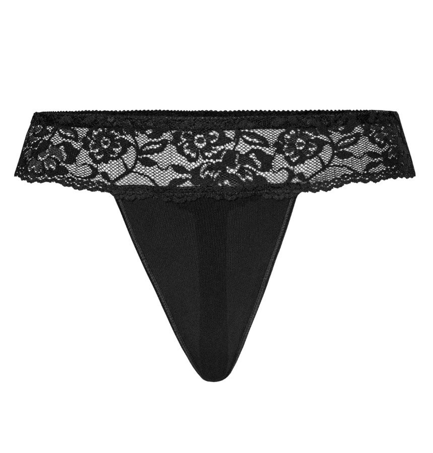 Stringi koronkowe Comfo czarne, Teyli