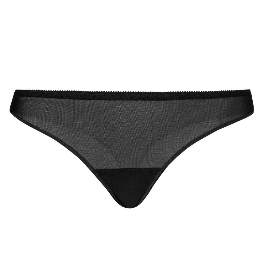 Stringi damskie siateczkowe Nikola czarne, Teyli