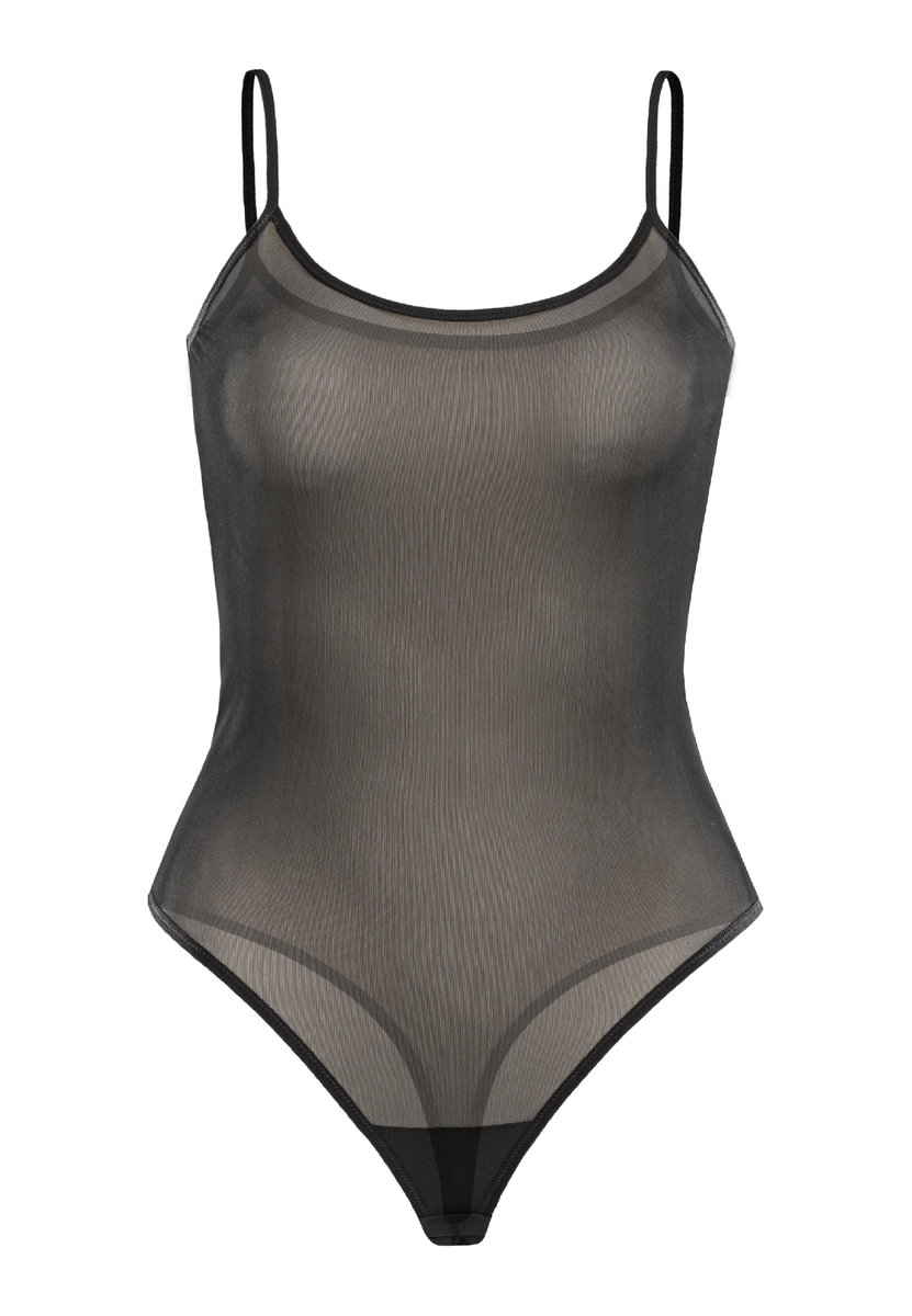 Body z siateczki na ramiączkach Sophi czarne, Teyli