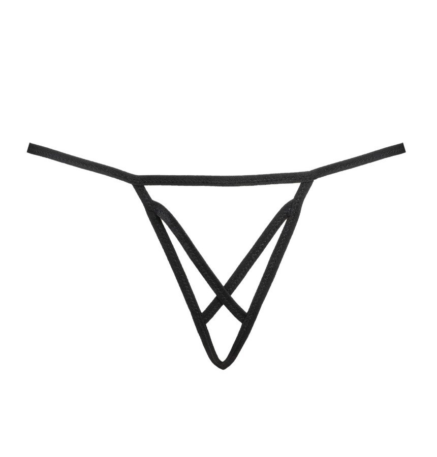 Stringi paski z otwartym krokiem Mendi czarne, Teyli