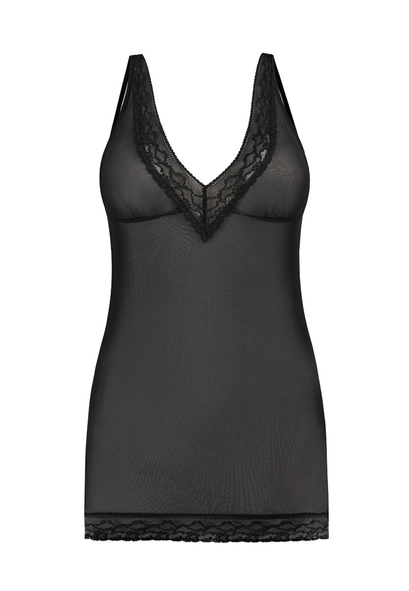 Koszula nocna siateczkowa Herty czarna, Teyli