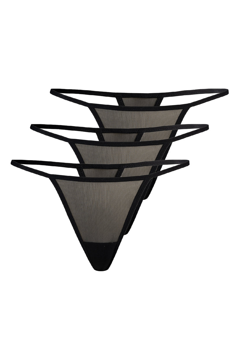 Wielopak Stringi damskie z siateczki Paski Teyli