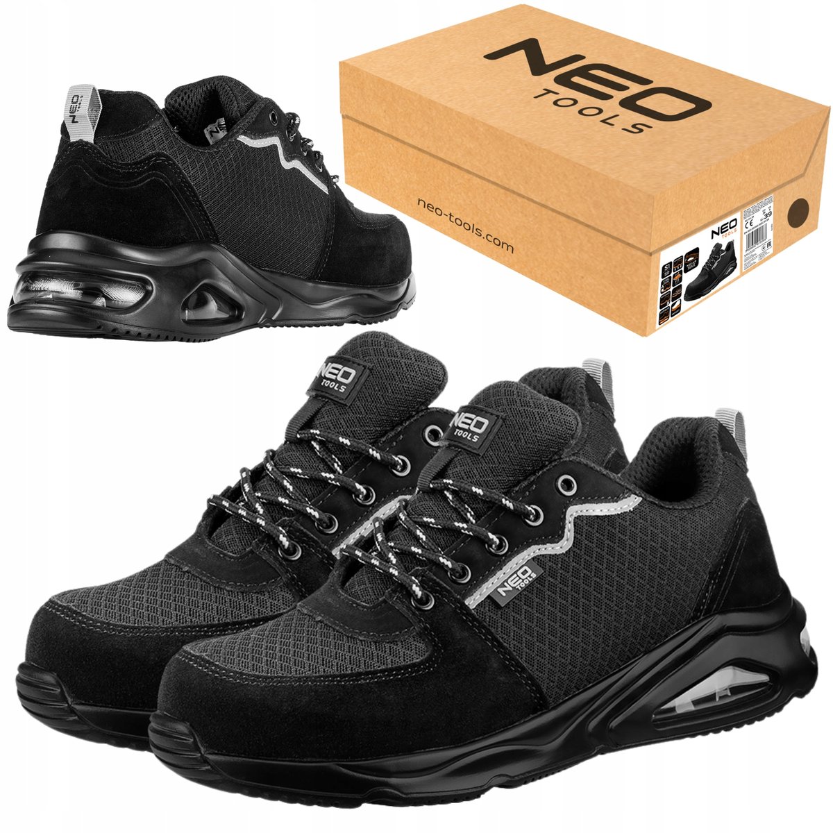 Półbuty buty obuwie robocze Neo Air lekkie oddychające z podnoskiem r. 46