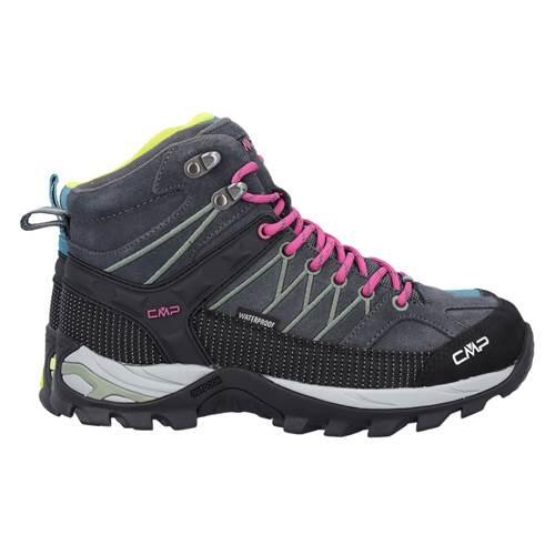 CMP Rigel Mid Wmn Shoes Wp damskie buty trekkingowe, Antracyt, zieleń mineralna, 42 EU