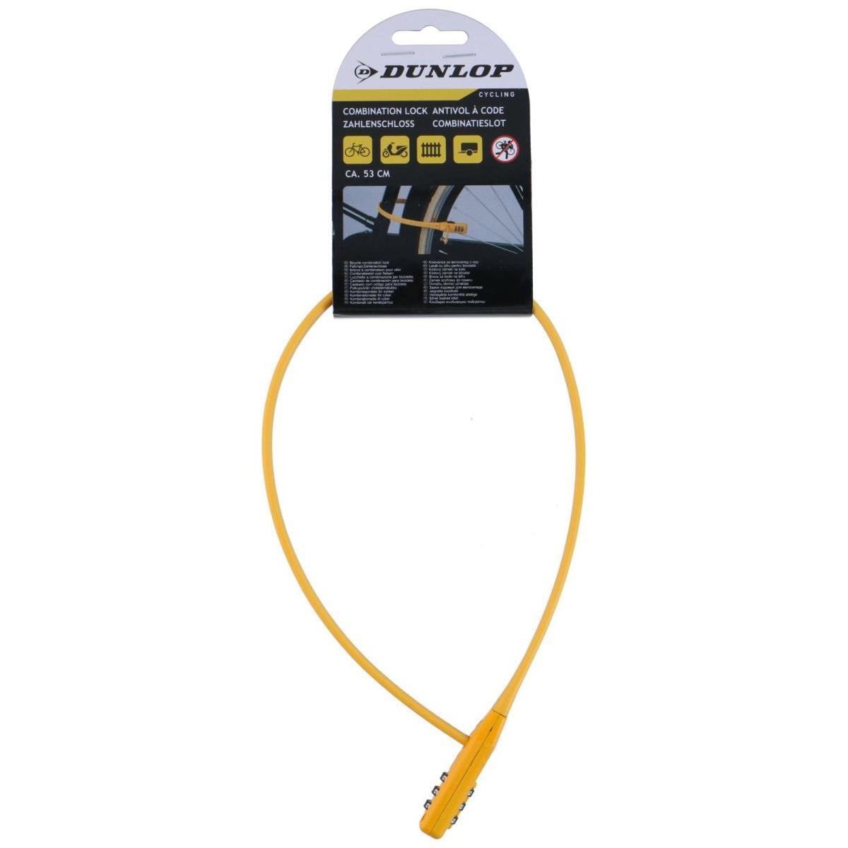 Zapięcie rowerowe DUNLOP 573212 Linka Żółty