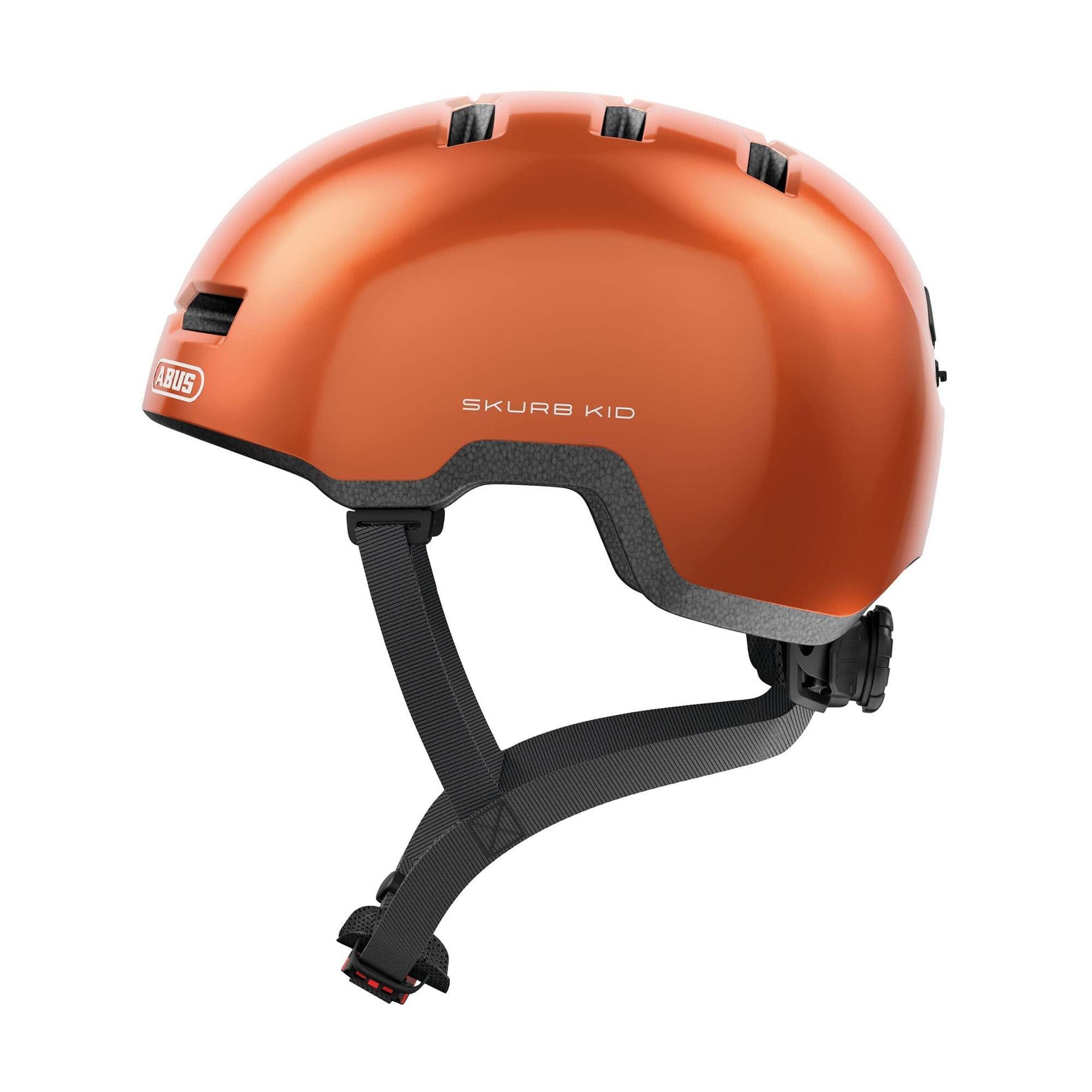 Kask rowerowy Abus Skurb Kid, kask dziecięcy i młodzieżowy, M, goldfish orange AS
