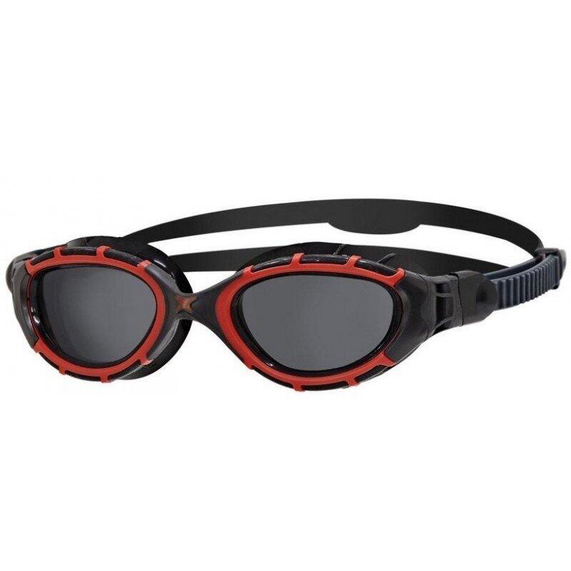 Zoggs Predator Flex Polarized Gogle L, red/black/smoke polarized 2020 Okulary do pływania