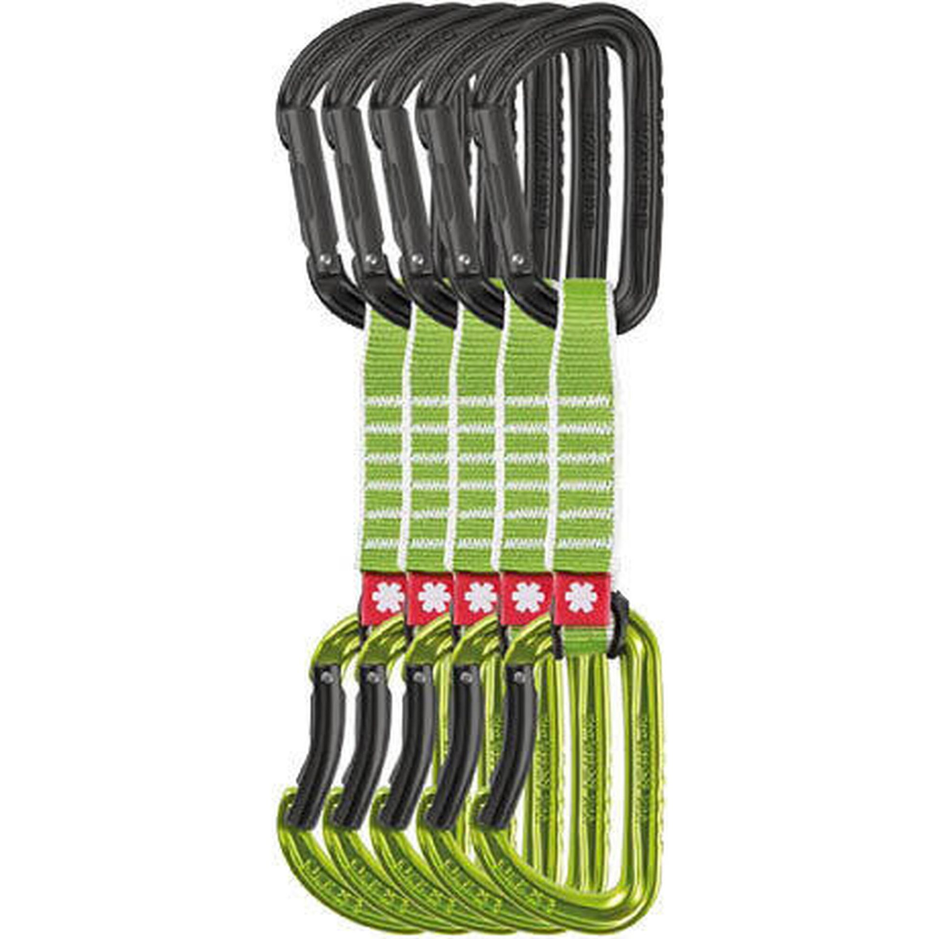 Ocun zestaw ekspresów wspinaczkowych Falcon QD PA 16 mm/10 cm 5 pak Green