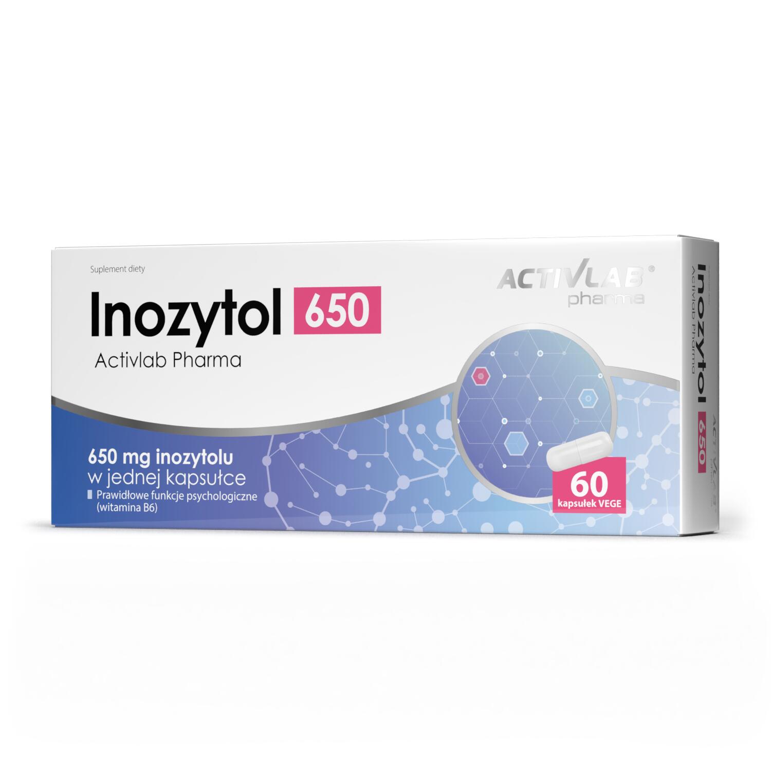 Kompleks witamin i minerałów ACTIVLAB Inozytol 650 (60 kapsułek)