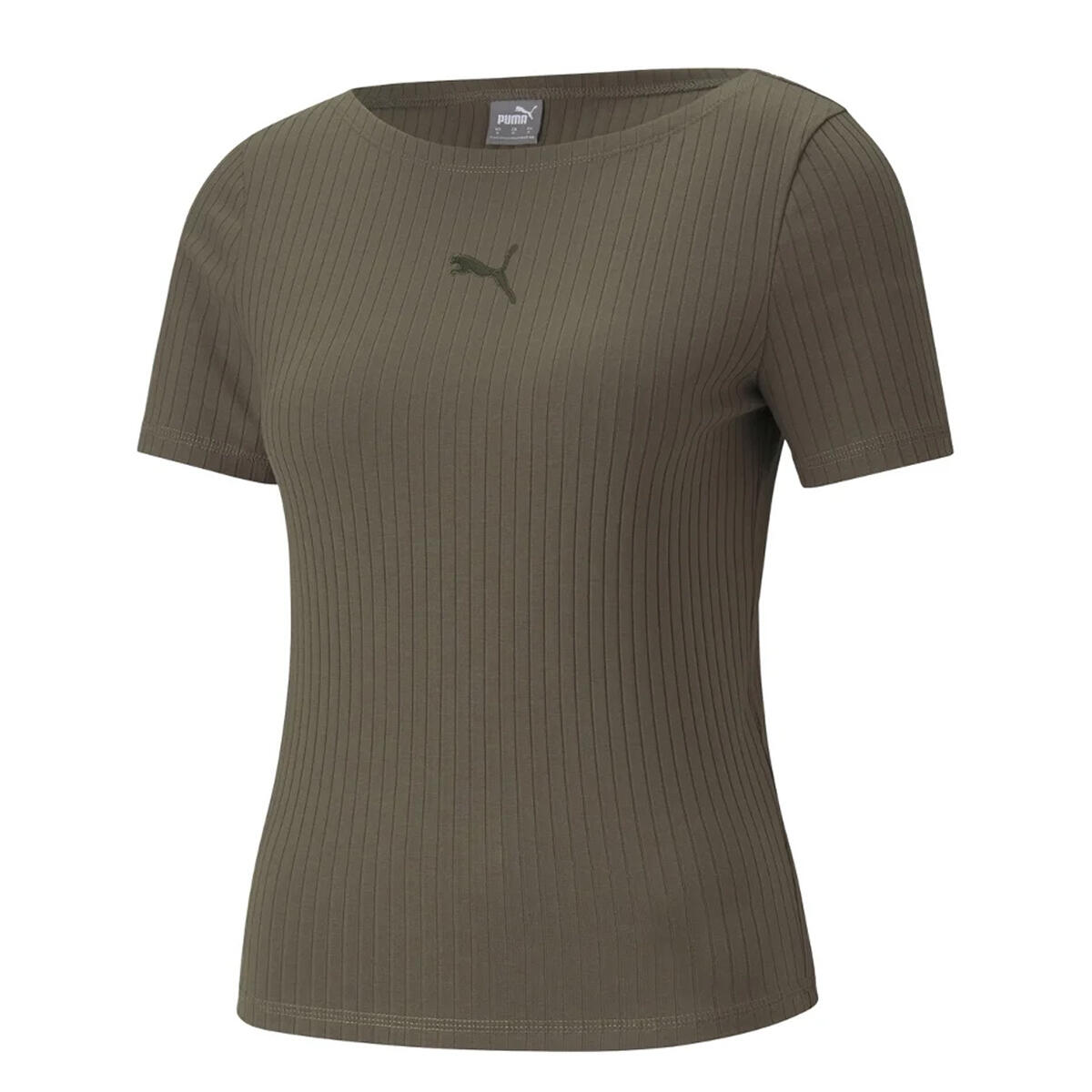 T-shirt Damski Prążkowana Slim